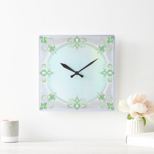 Pretty Green Wall Clock スクエア壁時計 (ホーム)