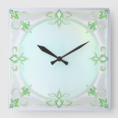 Pretty Green Wall Clock スクエア壁時計 (正面)