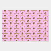 Pretty Gymnastics Girl Custom Kids Face Photo ラッピングペーパーシート (正面2)