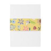 Pretty hand drawn botanical element mustard  招待状ベリーバンド (裏面例)