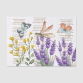Pretty Handwritten letters Botanical White 薄葉紙 (正面)
