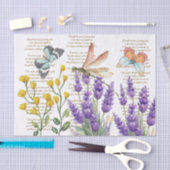 Pretty Handwritten letters Botanical White 薄葉紙 (クラフト)