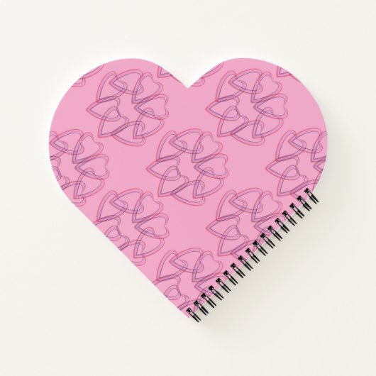 Pretty heart circle pattern ノートブック (裏面)