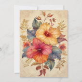 Pretty Hibiscus Watercolor Illustration Flat カード (正面)
