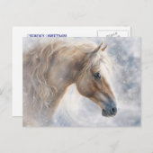Pretty Horse Wavey Mane Christmas シーズンポストカード (正面/裏面)
