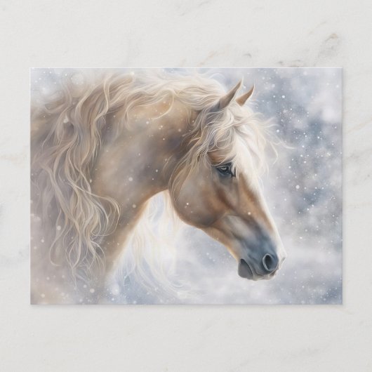 Pretty Horse Wavey Mane Christmas シーズンポストカード (正面)