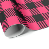 Pretty Hot Pink Buffalo Plaid Patterns ラッピングペーパー (ロールコーナー)