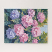 Pretty Hydrangea Blooms | Floral Watercolor ジグソーパズル (横)