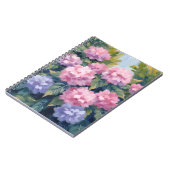 Pretty Hydrangea Blooms | Floral Watercolor ノートブック (左側)