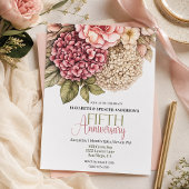 Pretty Hydrangea Rose 5th Anniversary 招待状