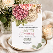 Pretty Hydrangea Rose 75th Anniversary  招待状