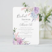 Pretty Hydrangeas Floral Bridal Shower 招待状 (スタンド正面)