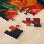 Pretty Impasto Macaw Parrot | Blank ジグソーパズル (側面)