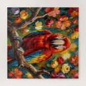 Pretty Impasto Macaw Parrot | Blank ジグソーパズル (横)