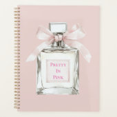 Pretty in Pink ブラッシュ ボウ 香水ボトル プランナー手帳 (正面)
