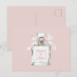 Pretty in Pink ブラッシュ ボウ 香水ボトル ポストカード