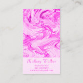 Pretty In Pink ホットピンク ブラッシュピンク 名刺 (裏面)