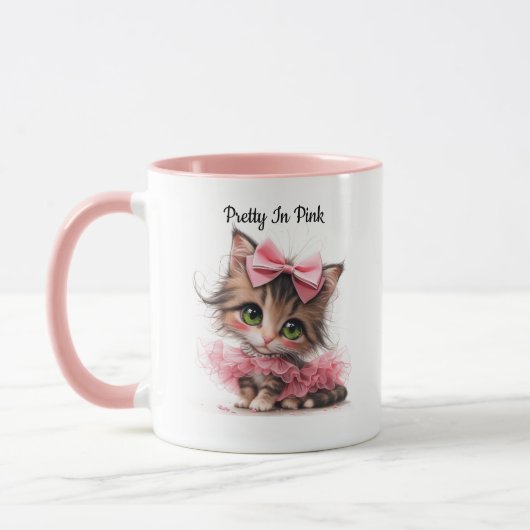 Pretty In Pink. – 子猫マグ マグカップ (左)