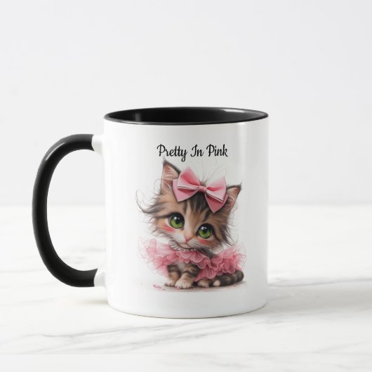 Pretty In Pink. – 子猫マグ マグカップ (左)