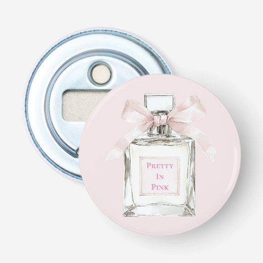 Pretty in Pink 香水ボトル リボン 栓抜き (正面)