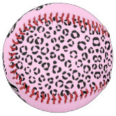 Pretty in Pink Animal Print (personalize) ソフトボール (正面左)