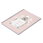 Pretty in Pink Blush Bow Perfume Bottle ノートブック (左側)