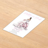 Pretty in Pink Bridal Shower Invitation  アクリル招待状 (レイダウン)