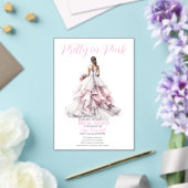 Pretty in Pink Bridal Shower Invitation  アクリル招待状 (インサイチュ (ウェディング))