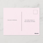 Pretty in Pink Bridal Shower Invitation  ポストカード (裏面)