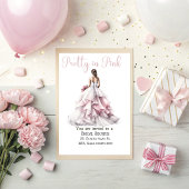 Pretty in Pink Bridal Shower Invitation  招待状