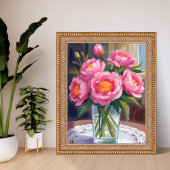 Pretty in Pink Flower Bouquet | Peony Floral ポスター