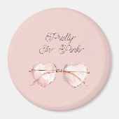 Pretty in Pink Heart Sunglasses  マグネット (正面)