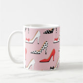 Pretty in Pink High Heel  コーヒーマグカップ (左)