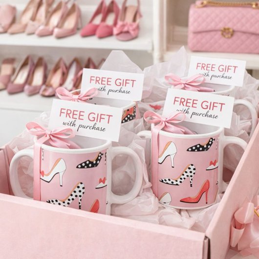 Pretty in Pink High Heel  コーヒーマグカップ