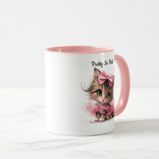 Pretty In Pink. – Kitten Mug マグカップ (正面右)
