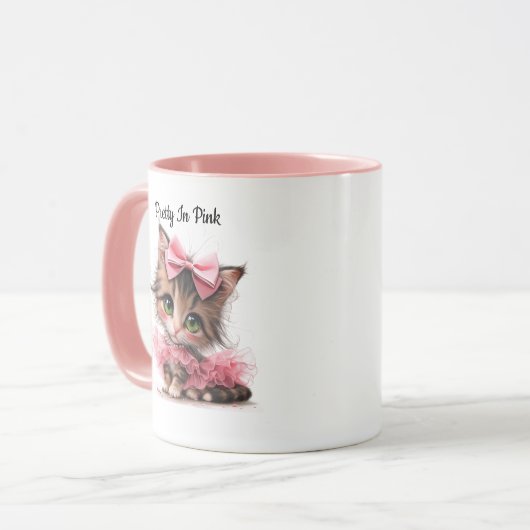 Pretty In Pink. – Kitten Mug マグカップ (正面左)