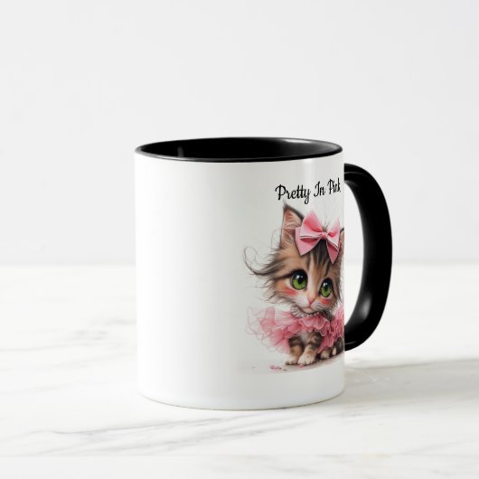 Pretty In Pink. – Kitten Mug マグカップ (正面右)