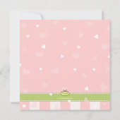 Pretty in Pink Little Hearts ベイビーシャワー 招待状 (裏面)