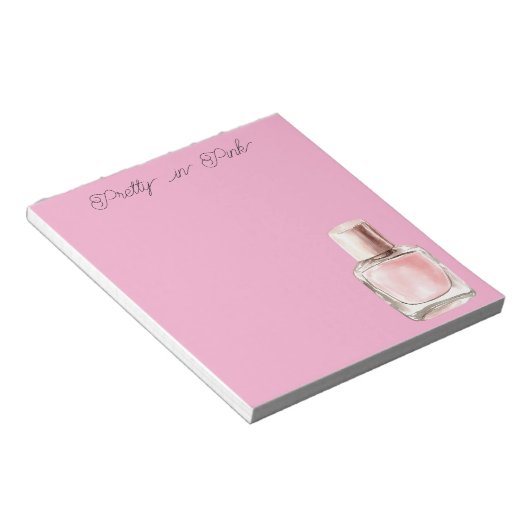 Pretty in Pink Nail Polish ノートパッド (アングル)