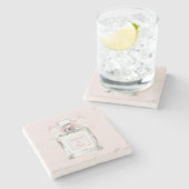 Pretty in Pink Perfume Bottle Bow   ストーンコースター (横)