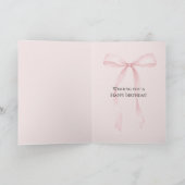 Pretty in Pink Perfume Bottle Bow Birthday カード (内部)