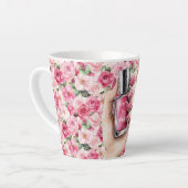 Pretty in Pink Roses Floral Hand Nail Polish カフェラテマグ (左アングル)