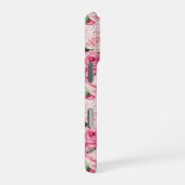 Pretty in Pink Roses Floral Hand Nail Polish iPhoneケース (右側面)