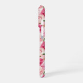 Pretty in Pink Roses Floral Hand Nail Polish iPhoneケース (左側面)