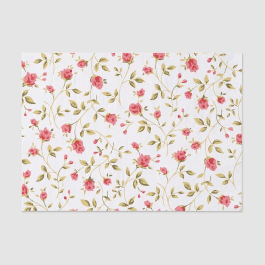 Pretty in Pink Roses Tissue Paper 薄葉紙 (正面)