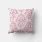 Pretty in Pink Victorian Damask Watercolor Pattern クッション (裏面)