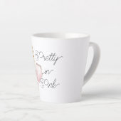 Pretty in Pink White Nail Polish カフェラテマグ (右アングル)