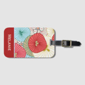 Pretty Japanese Elegant Floral Personalised ラゲッジタグ (正面横)