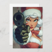 Pretty Lady has a Gun Christmas Cards シーズンカード (正面/裏面)