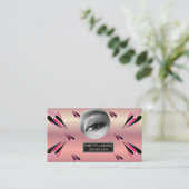 Pretty Lashes モダンブルーミニマリストアイイラスト 名刺 (スタンド正面)